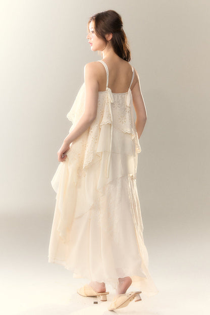 ロゼル イレギュラー ドレス ロング マルチレイヤー ヘビースカート