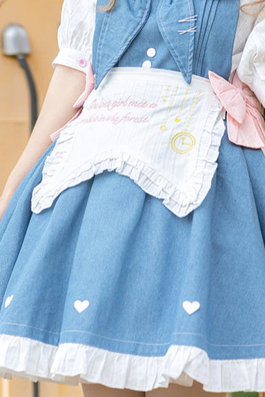 + デニムエプロン ロリータインナーウェア ジャンパースカート ライトドール 生