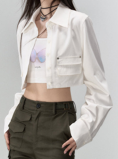 Fashionable Skirt Two-piece Jacket Coat + Short