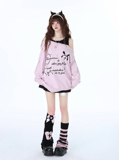 Off-Shoulder Zweiteiler Lazy Cool Faux Top Sweet Girly