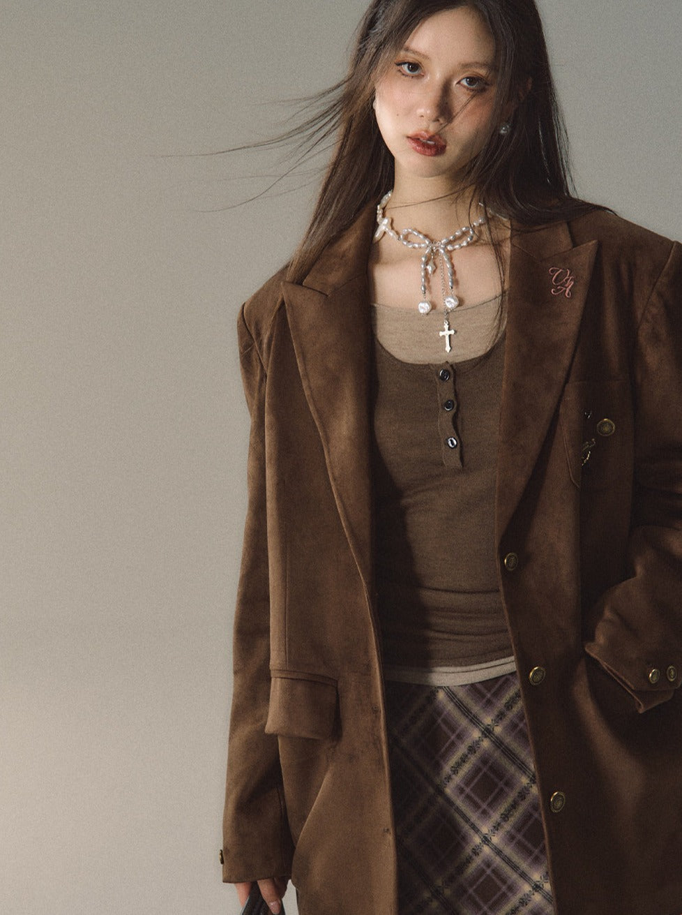 Velvet Suit Plus Imitation Suede Jacket