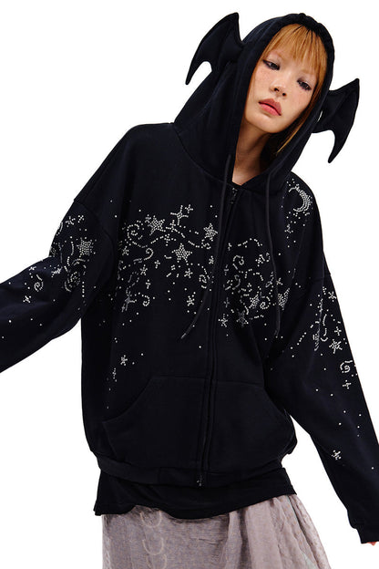 Kapuzenpullover Sternensweatshirt Diamant