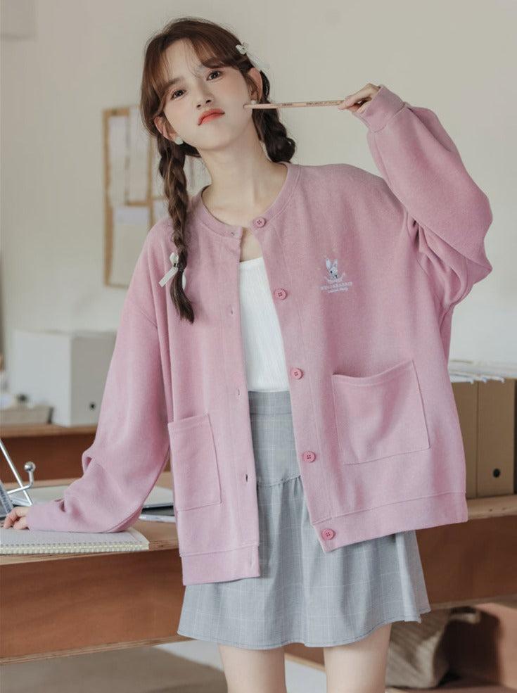 ドロップルーズダスティジャケットショルダースリーブピンクフィット