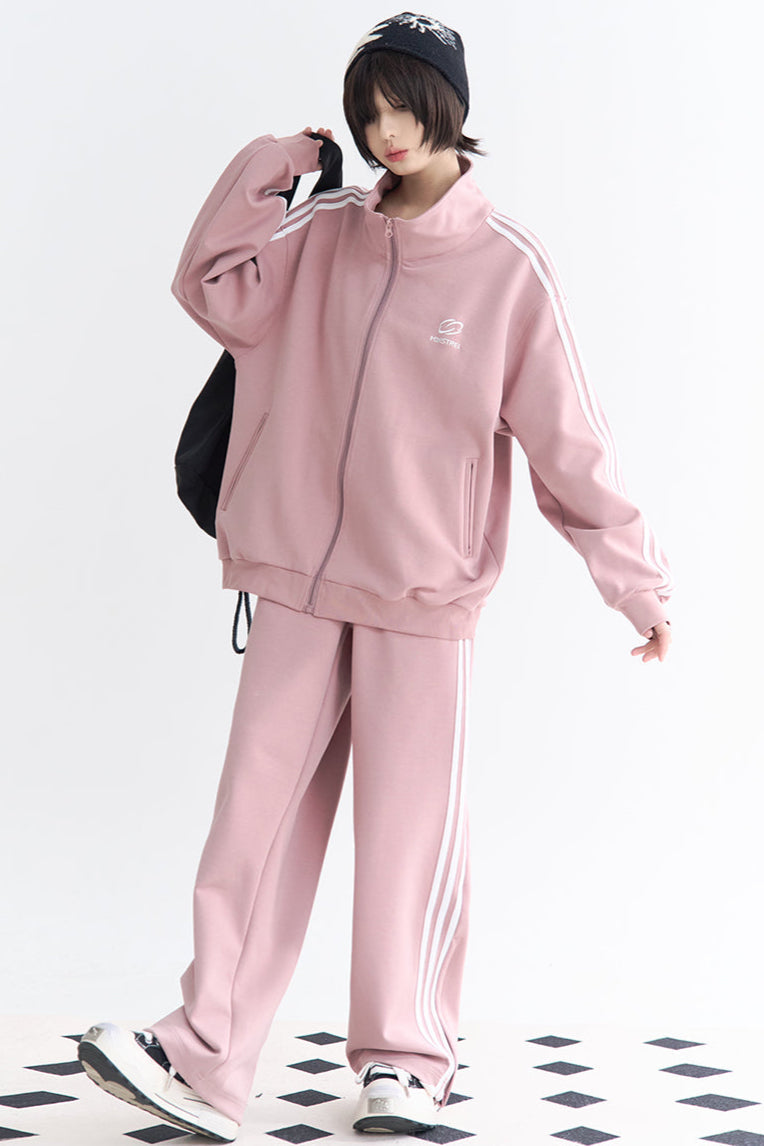 ミュージアムスタイルパンツとセットアップジップジャケット