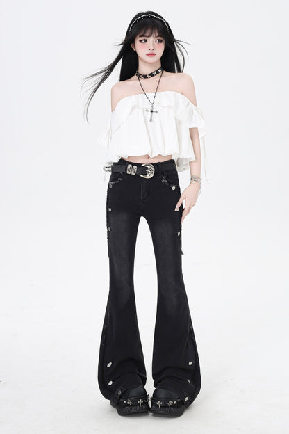 Drawstring One-Shoulder Skirt Top 3-Style