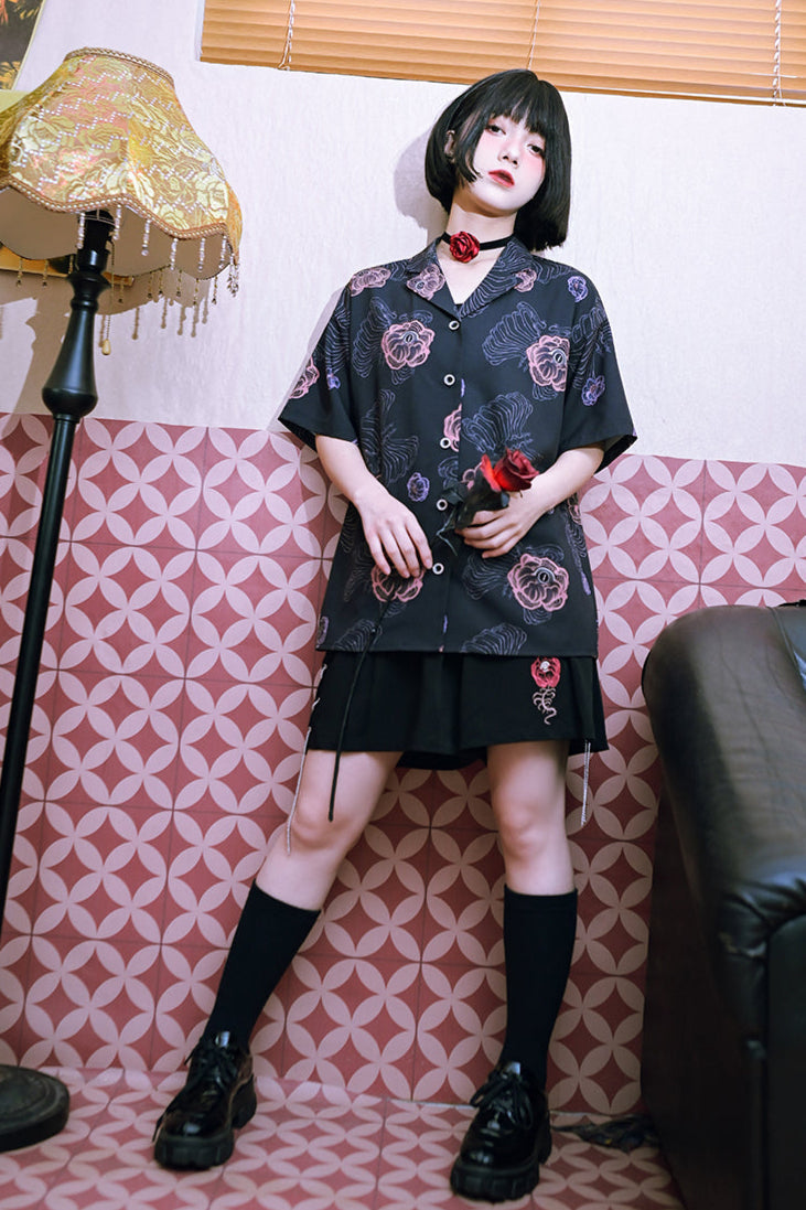 フラワーハーフチャイナボーンパンツ