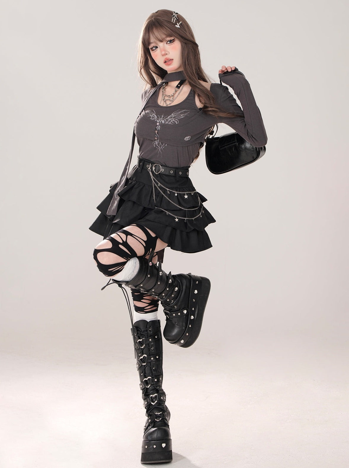 Letter Tops Halter Neck Slim Halter