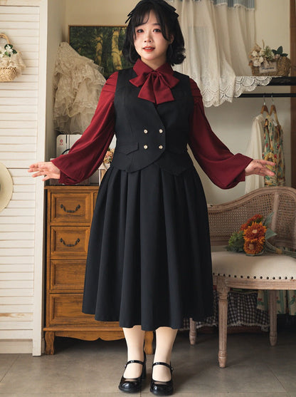 シャツ ダブル エレガント カラー レトロ