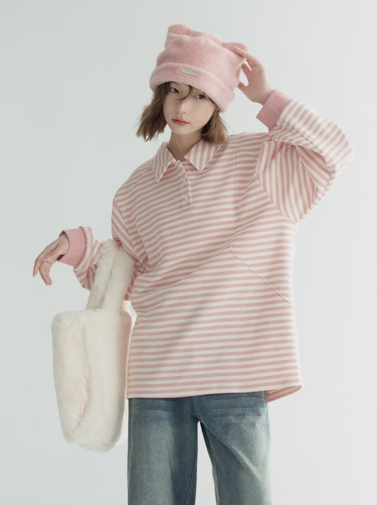 Border Tops Sweet Loose Casual