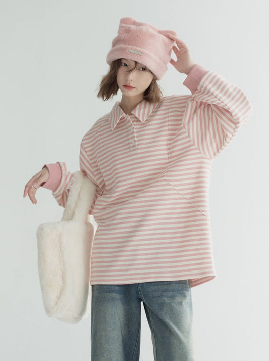 Border Tops Sweet Loose Casual