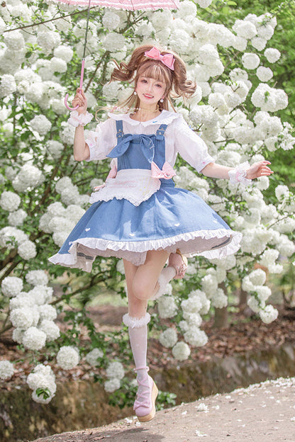 + デニムエプロン ロリータインナーウェア ジャンパースカート ライトドール 生