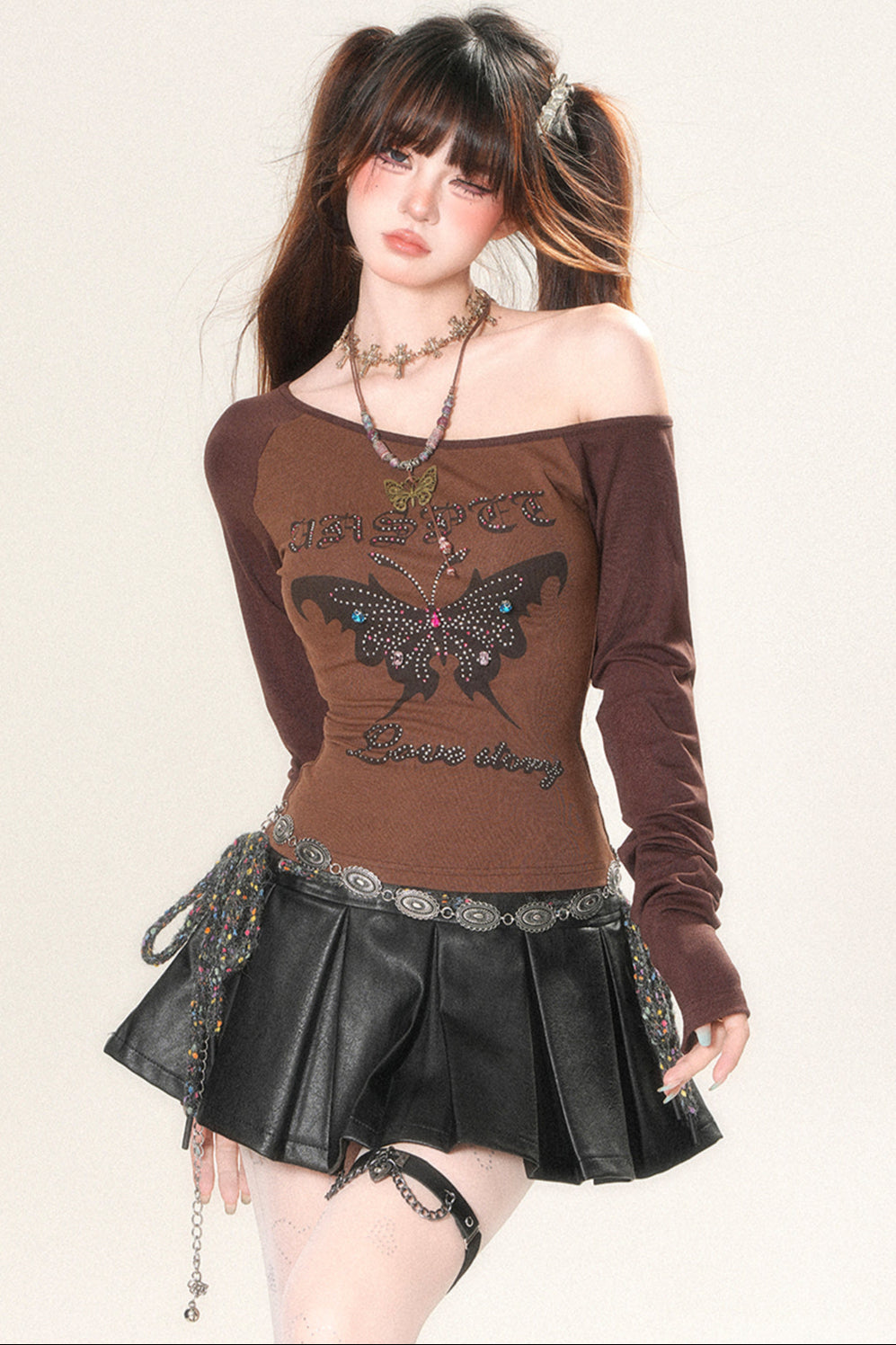 ショルダーウエスタンセクシートップ スラウチワン