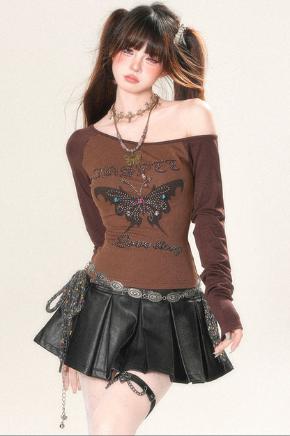 ショルダーウエスタンセクシートップ スラウチワン