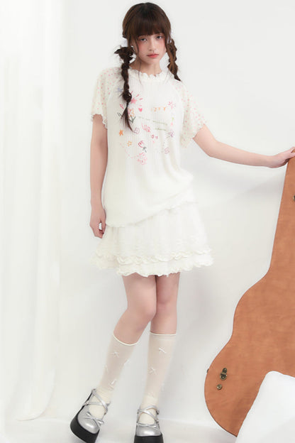 ラウンドフローラルトップネックハート