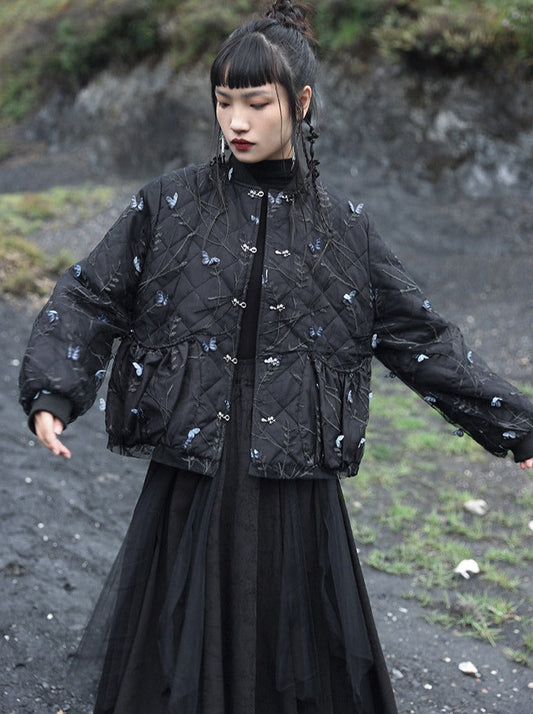 レトロスタイル カジュアル ダークバタフライ スポーツジャケット