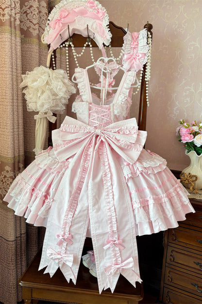 ボンネットドールヘッドドレス + アンティークプリンセスパール