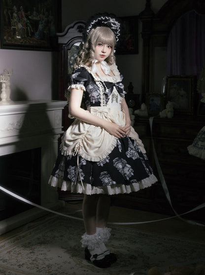 ドレスセット ナイト刺繍人形プリント