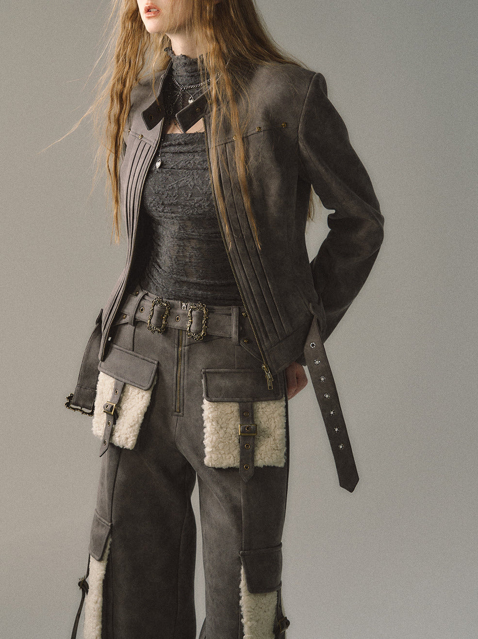 Hohe Tasche Gerade Schlank Cargo Street Lose Große Hosen