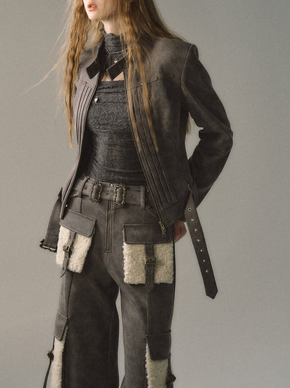 Hohe Tasche Gerade Schlank Cargo Street Lose Große Hosen