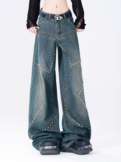 Lockere, weite Jeanshose