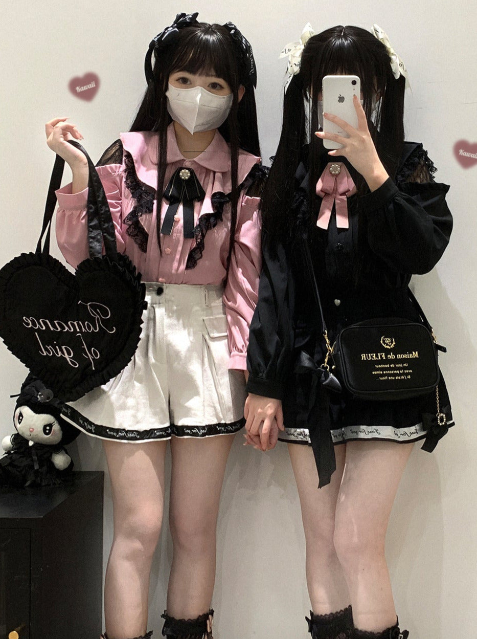 Loose Love Freizeitshorts aus Spitze