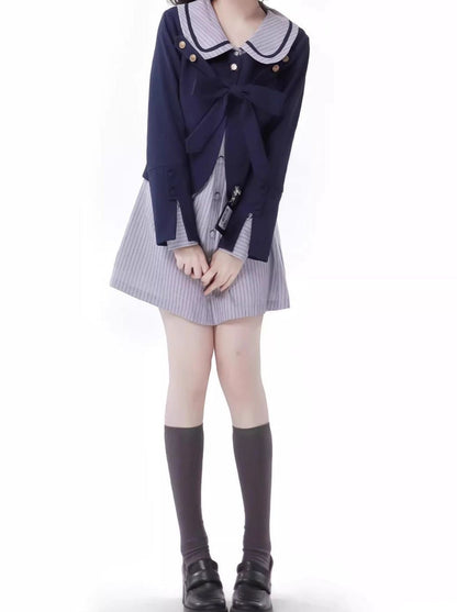 襟付きカレッジシャツ ドール哲学詩スーツ カルスカート