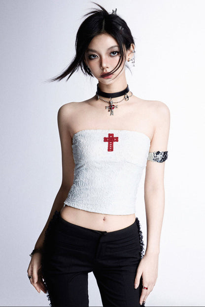 Mode cross hooded cake hoodie skirt cool tube top +