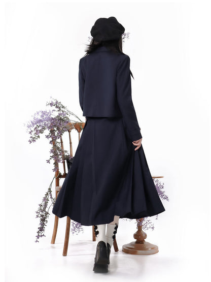 Faltenrock Schnalle Bluse College China Weste Jacke Check