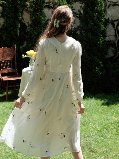 優しいベビーフラワーフレンチスタイルドレス