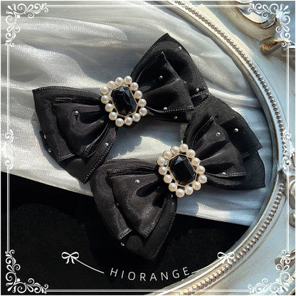 Handmade Lolita Shoe Clips - Removable Bow Shoe Flower