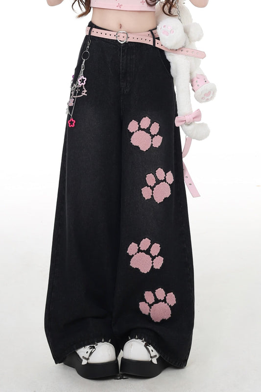 Straight Waist Jeans Sweet High