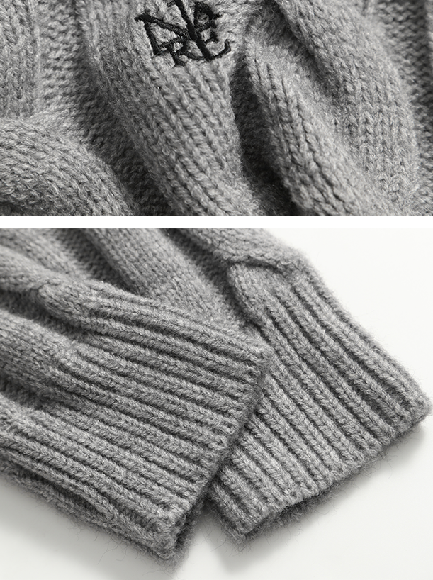 ツイストアメリカンショートホールニットプレッピー