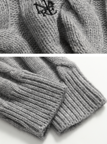 ツイストアメリカンショートホールニットプレッピー