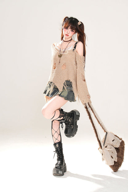 Rock Plissee Y2K Denim Linie