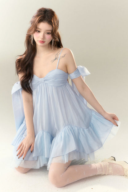 Perlensaum-Sohlenkleid Sweet Cami Salt Sea