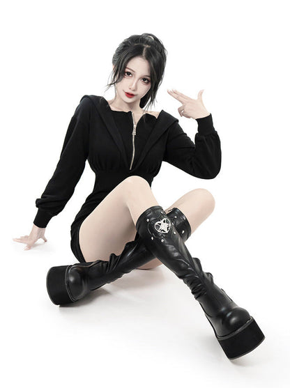 Sauron's Boots Eye Punk Round Platform Toe