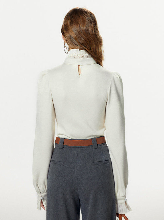 Bow-tie Gray Vest Pleated Knit Pants Slack Suit + Shirt