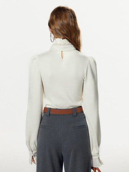 Bow-tie Gray Vest Pleated Knit Pants Slack Suit + Shirt