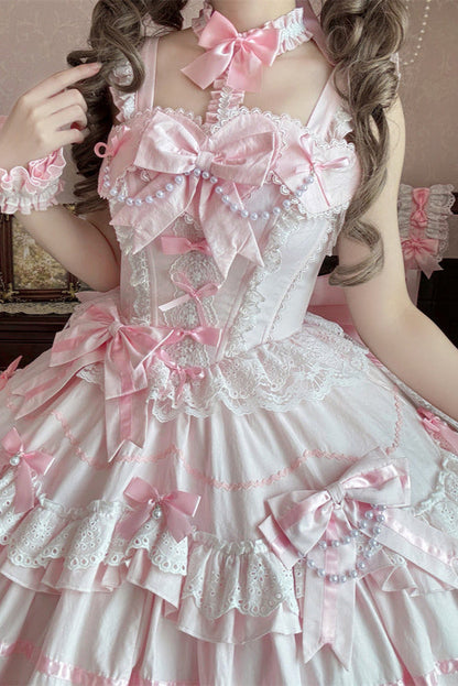 ボンネットドールヘッドドレス + アンティークプリンセスパール