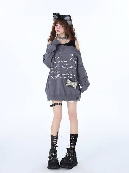 Off-Shoulder Zweiteiler Lazy Cool Faux Top Sweet Girly