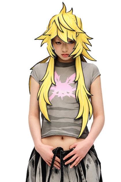 Bonnet de cheveux long animé en 3D
