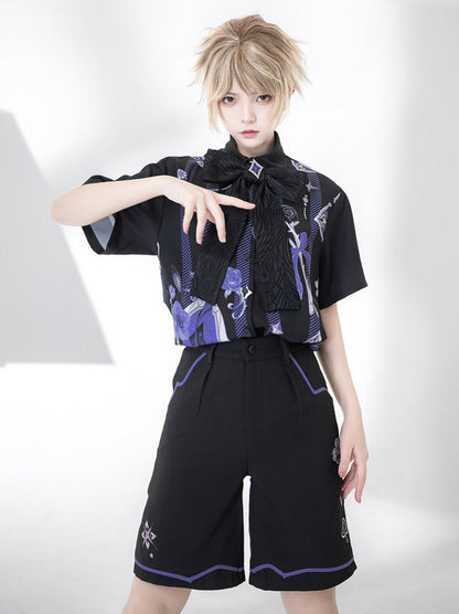 プリントプリンスショーツ + ハンサムルーズシャツ