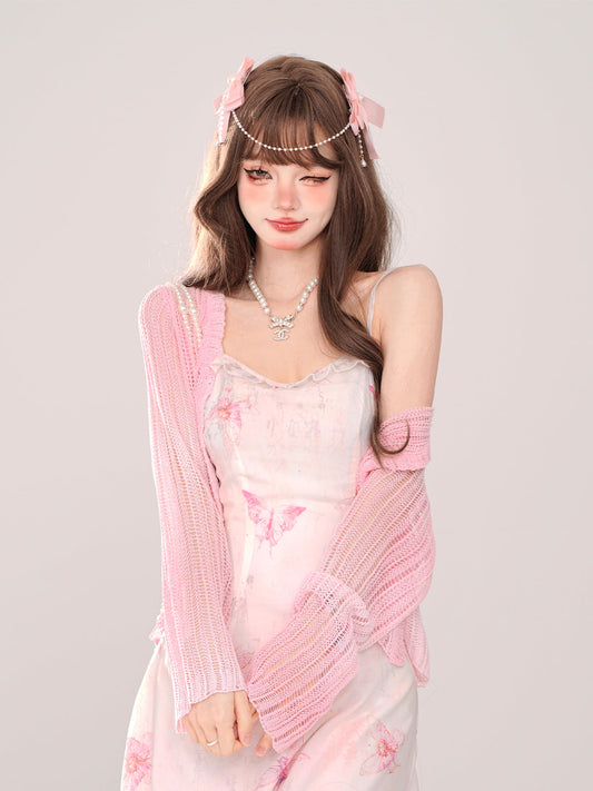 サマーラブ シアーレターニットカーディガン