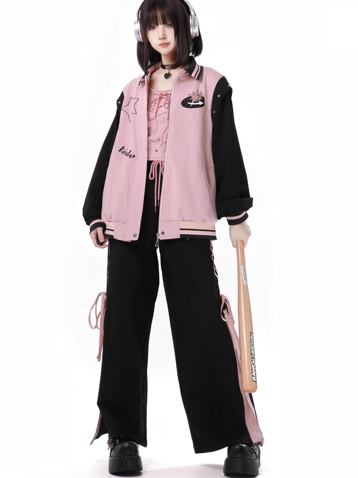 College Saber Anzug Baseball Starry Pink