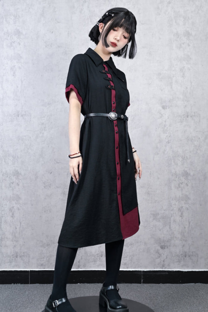 ダークシャツ チャイナドレス カントリー