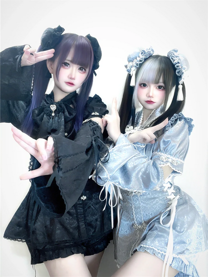 ドレス チャイナ ストラップ パンツ リボン スーツ