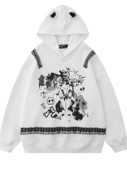 Hoodie Catgirl Over Hooded