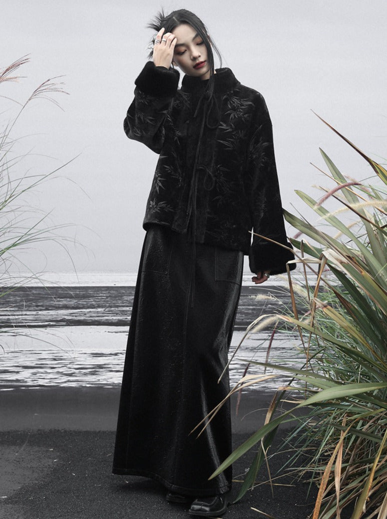 ファーチャイナベルベットアウターウェア