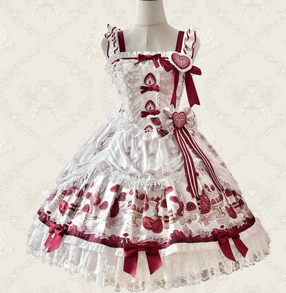 Strawberry Bone Sweet Doll Lolita OP & JSK Dress