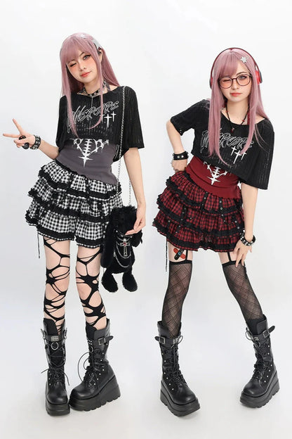 and Y2K smock Light skirt vest Asian